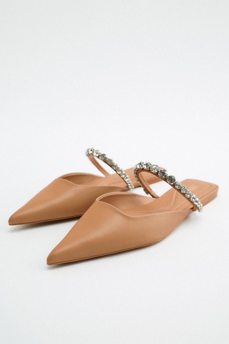 Zara flat slingback shoes sales